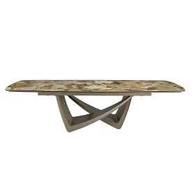 Раздвижной обеденный стол со столешницей из мраморной керамики 1152