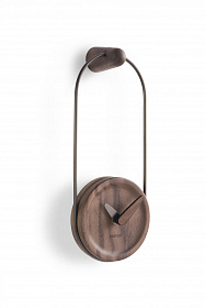 Настенные часы Micro Eslabon T графитовый-орех
