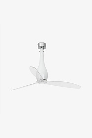 Ярко-белый / прозрачный потолочный вентилятор Eterfan 128 см