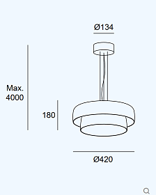Подвесной светильник Levels 2 Bodies Ø420mm + Ø320mm 00-A028-05-08