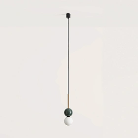 Подвесной светильник Dalt золотой металл - зеленый мрамор