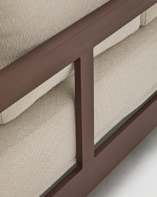 Трехместный диван Nerano из коричневого алюминия, 208 см