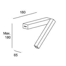 Бра с ридером Hall Slim 3.5W 2700K ON-OFF Мат. золото 150lm