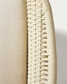 Уличное кресло Alipa из акации и веревки цвета экрю