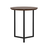 Приставной столик MIRAMAR шпон ореха F, черный матовый лак