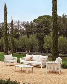 Комплект садовой мебели Aleria из бежевого алюминия и веревки