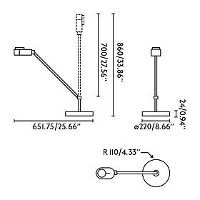 Inviting Черная настольная лампа 6W 2700K-4800K
