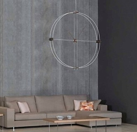 Настенные часы Delmori белый/хром/орех