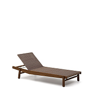 Шезлонг Itani из 100% массива акации и искусственного ротанга