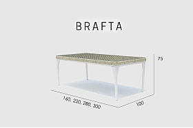 Стол обеденный прямоугольный Brafta SEASHELL 220х100