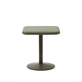 Уличный стол Esilda зеленый из цемента и стали со столешницей 70х70 см