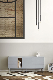 Сервант Corvo 1D6Dr жемчужно-серый