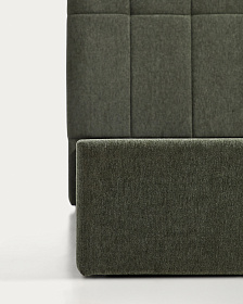 Кровать Darnela из шенилла цвета мха, для матраса 150 x 200 см
