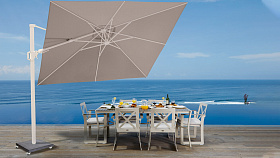 Зонт CHALLENGER T2 PREMIUM WHITE - MANHATTAN 300x300 (с основанием и чехлом для хранения)