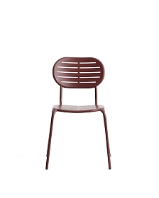 Уличный стул Brai из оцинкованной стали бордового цвета