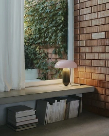 Настольная лампа Gambosa S розовый/коричнево-серый