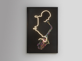 Saxofon Светодиодная картина LED 80X120