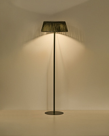 Уличный торшер Aldet на солнечных батареях зеленый, диаметр 46 см