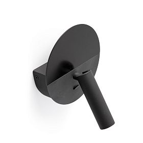 DUAS Бра с ридером черный USB C LED 3W 2700K