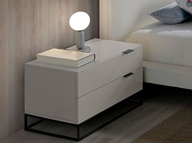 Прикроватная тумбочка Estetico CP1406-H /7004 лак RAL7035 жемчужно-серая