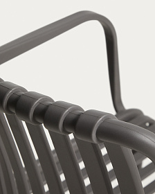 Уличный стул Isabellini из пластика графитового цвета