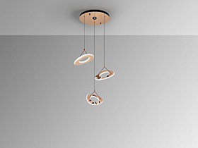 Mirena Люстра 3L розовое золото