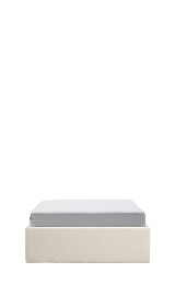 Основание кровати Nelzi из шенилла цвета экрю для матраса 150 x 200 см