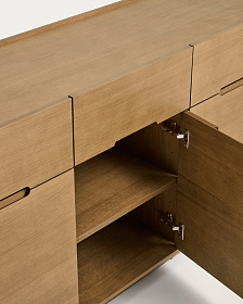 Сервант Arelida из дубового шпона и массива дуба светло-коричневый, 200 x 80 см.