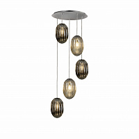 Подвесной светильник Ovila дымчатый/янтарный 5L