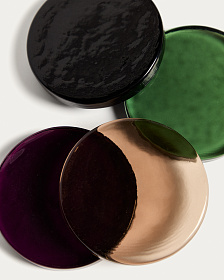 Obila Набор из 4 разноцветных подставок из переработанного стекла