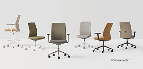 Офисный стул Esitt с синхронизатором и мягкой спинкой белое основание