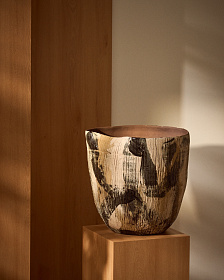 Коричневая керамическая ваза Dirva, 38 см