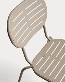 Уличный стул Brai из оцинкованной стали бежевого цвета