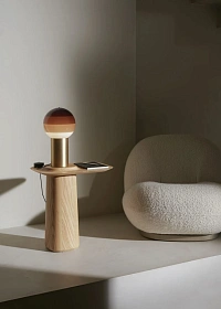 Настольный светильник Dipping Light кремовый-матовая латунь