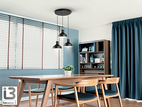 Irias Люстра 3L черный/медный D45