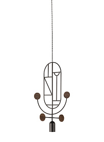 Подвесной светильник Wooden Dots WDS05 graphite/walnut
