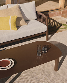 Комплект садовой мебели Aleria из коричневого алюминия и веревки