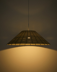 Абажур Saranella для уличного светильника из светло-серого искусственного ротанга, 70 см