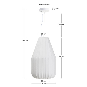 Подвесной светильник Somar из синтетических волокон и стальных стержней