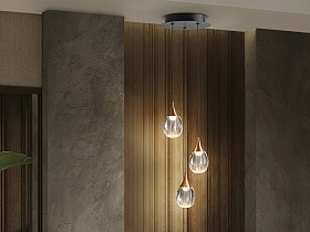 Corina Люстра 1L черно-медный