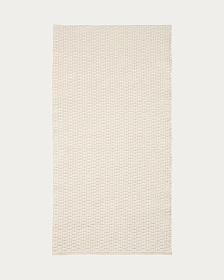 Ковер Mascarell из хлопка и полиэстера белого цвета 70 x 140 см