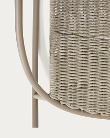 Кресло-качалка уличное Atrani из стали и веревки бежевого цвета