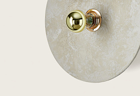 Бра Kassy 20 см керамика + цоколь 5 см черный металл