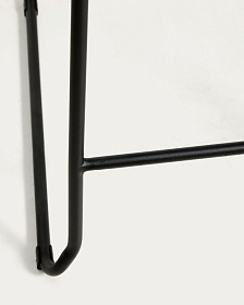 Полубарный стул Meli из серой синели с металлическими ножками, 65 см