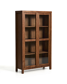 Витрина Norani из массива акации с отделкой шпоном акации, 110 x 185 см