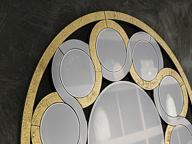 Зеркало Zendaya золотое 120Ø