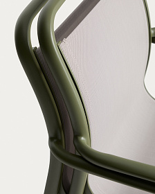 Комплект садовой мебели Brela стол и 6 стульев Luri из зеленого алюминия