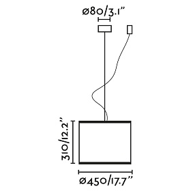 Подвесной светильник Mambo черный ротанг ø450