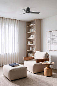 Потолочный вентилятор HEY TUB S Ш900mm черный 3 P LED 10W CCT