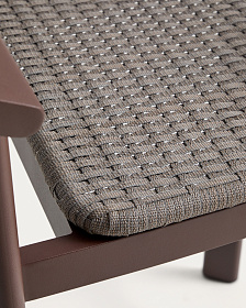 Уличный полубарный стул Erice из алюминия и веревки коричневого цвета, 75 см